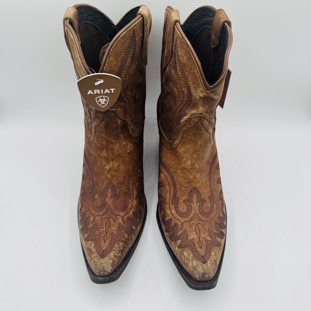 Ariat Chandler Boots Women's Size 10 Naturally Distressed Brown Leather - Picture 11 of 16